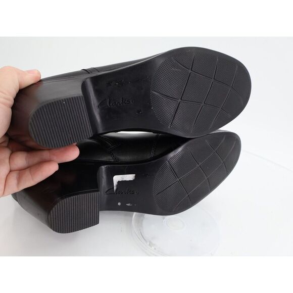 Clarks Women's Boots Emily 2 Belle Leather Size 10 M Black Leather Bootie - Picture 8 of 15